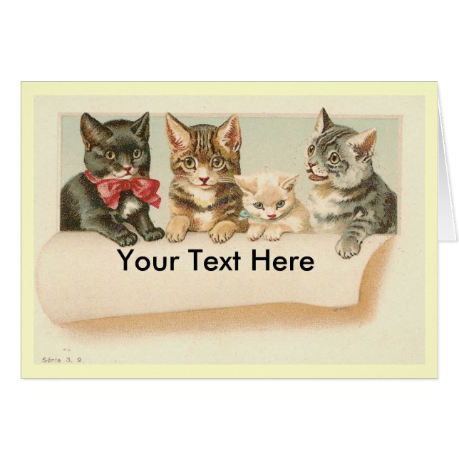 Vintage Cats, Your Text Here (Front Horizontal)