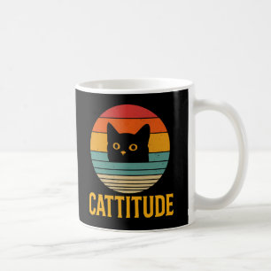 Vintage Cattitude Cat  Coffee Mug