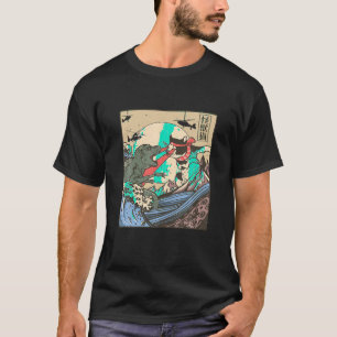 Vintage Catzilla Funny Kitten Cat Retro distressed T-Shirt