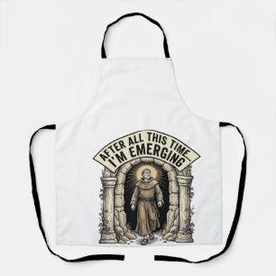 Vintage Cave Humour Engraving Graphic Shirt Design Apron