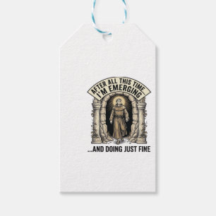 Vintage Cave Humour Engraving Graphic Shirt Design Gift Tags