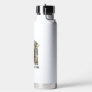Vintage Cave Humour Engraving Graphic Shirt Design Water Bottle