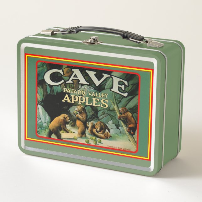 Vintage CAVE PAJARO VALLEY Apples Lunch Box (Front)
