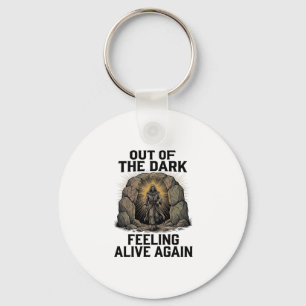 Vintage Cave Revival Engraving Shirt Design_1 Keychain