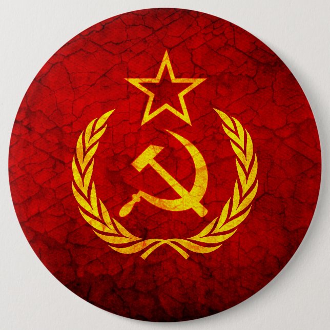 Vintage CCCP flag 6 Inch Round Button (Front)