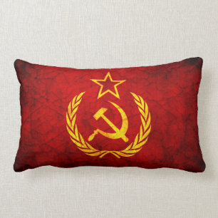 Vintage CCCP flag Lumbar Pillow