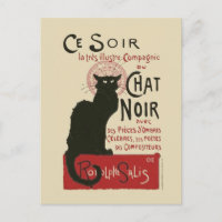 Vintage Ce Soir Le Chat Noir Poster