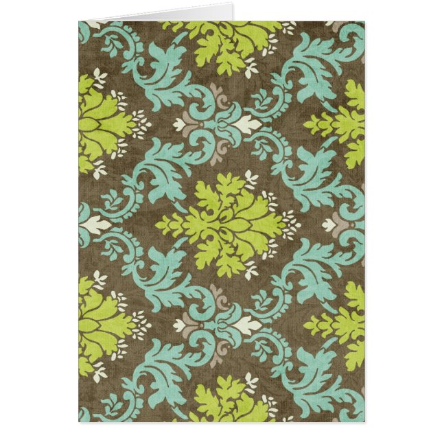 Vintage Celadon and Aqua Damask (Front)