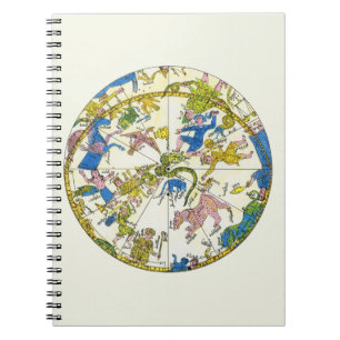 Vintage Celestial, Arabic Sphere, Constellations Notebook