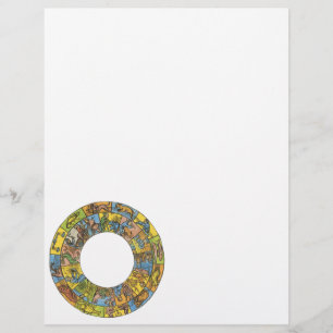 Vintage Celestial, Astrological Zodiac Wheel Flyer