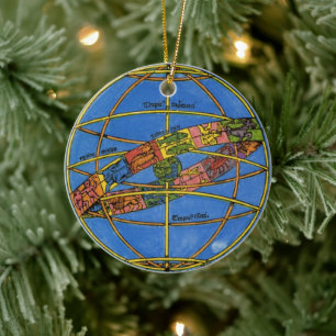 Vintage Celestial, Astronomer Claudius Ptolemy Ceramic Ornament