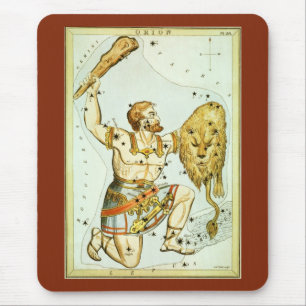 Vintage Celestial Astronomy, Orion Constellation Mouse Pad