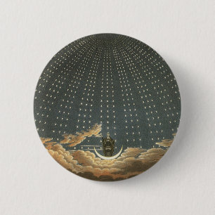 Vintage Celestial Astronomy, Queen of the Night 2 Inch Round Button