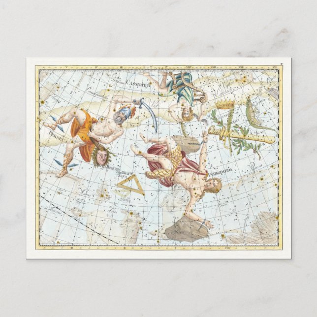 Vintage Celestial Atlas Constellations Postcard (Front)