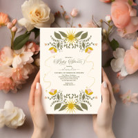 Vintage Celestial Botanical Baby Shower