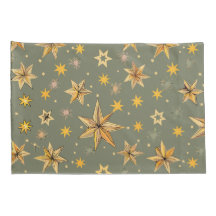 Vintage Celestial Design Pair of Pillowcases