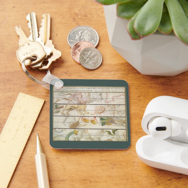 Vintage Celestial Map, Astronomy by John Seller Keychain (Desk)