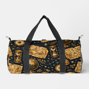 Vintage Celestial Map & Astronomy Pattern Duffle Bag
