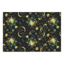 Vintage Celestial Moon and Star