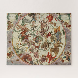 Vintage Celestial Northern Star Chart 1660 Jigsaw Puzzle