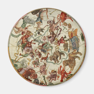 Vintage Celestial Northern Star Chart 1660 Magnet