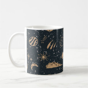 Vintage Celestial Space Pattern Coffee Mug