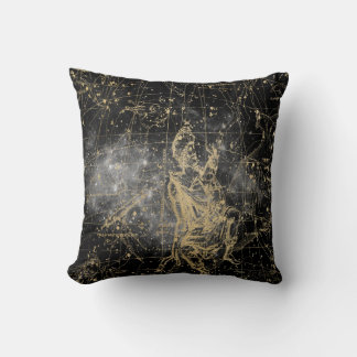 Vintage Celestial Star Map Background Throw Pillow