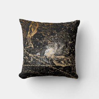 Vintage Celestial Star Map Background Throw Pillow