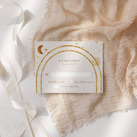 Vintage Celestial Stars Moon RSVP Response Card