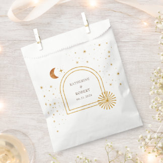 Vintage Celestial Stars Moon Wedding Favour Bag