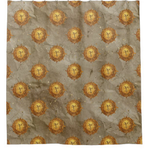 Vintage Celestial Sun Astrology Pattern