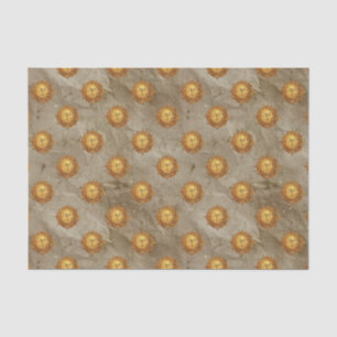 Vintage Celestial Sun Astrology Pattern Tissue Paper