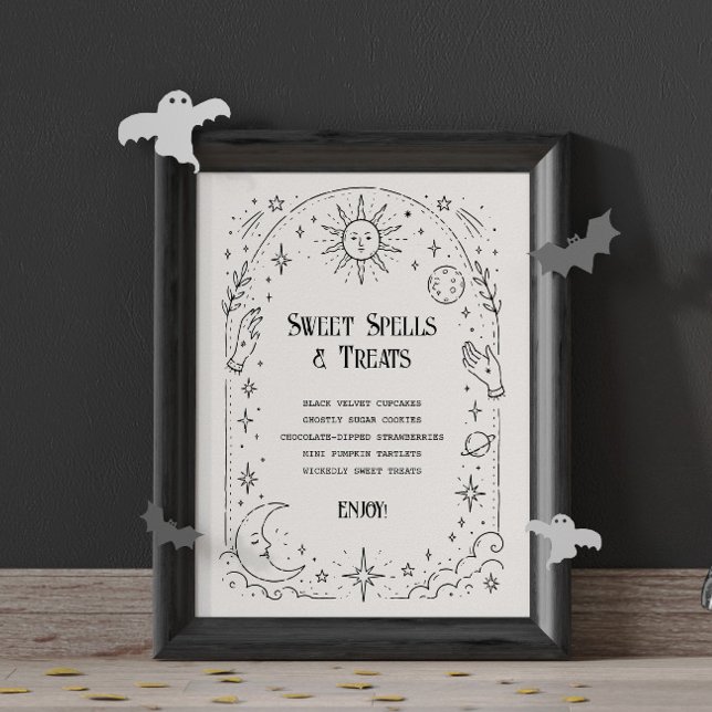 Vintage Celestial Wedding Desert Menu Poster (Creator Uploaded)