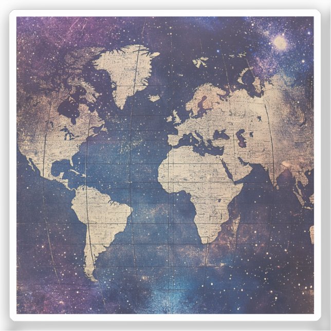 Vintage Celestial World Map (11) (Front)
