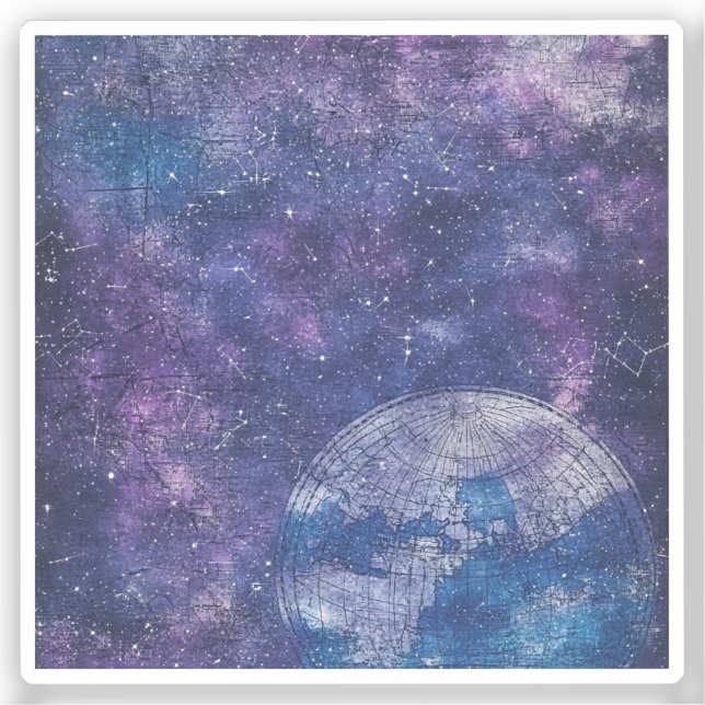 Vintage Celestial World Map (12) (Front)