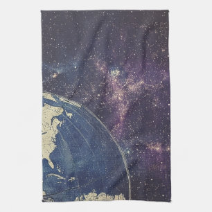 Vintage Celestial World Map (1) Kitchen Towel