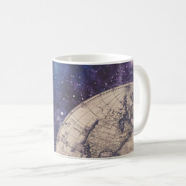 Vintage Celestial World Map (3) Coffee Mug (Front Right)