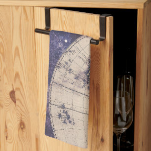 Vintage Celestial World Map (3) Kitchen Towel