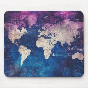Vintage Celestial World Map (4) Mouse Pad