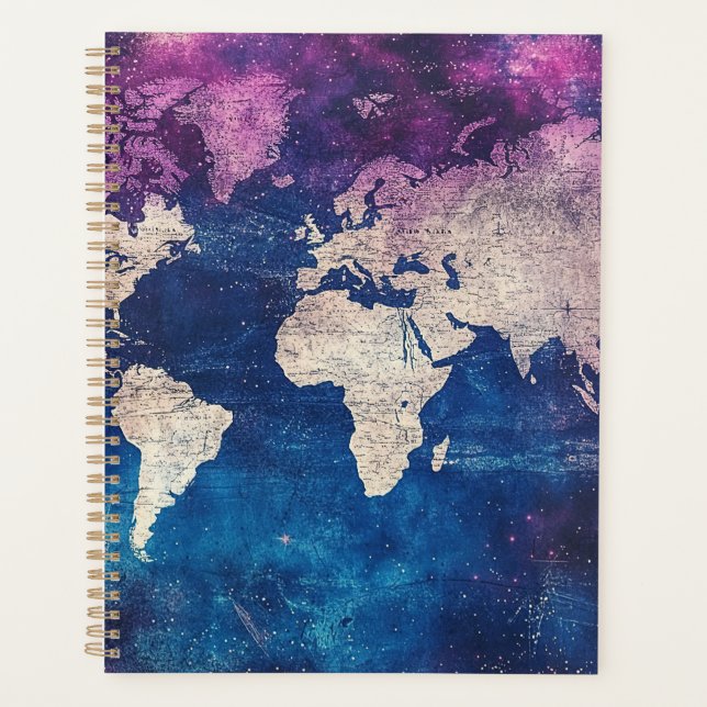 Vintage Celestial World Map (4) Planner (Front)