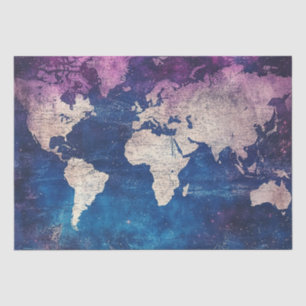 Vintage Celestial World Map (4) Tissue Paper