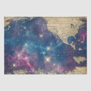 Vintage Celestial World Map (6) Tissue Paper