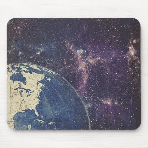 Vintage Celestial World Map Mouse Pad