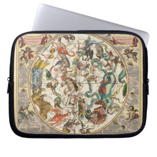 Vintage Celestial Zodiac Star Constellation Map Laptop Sleeve