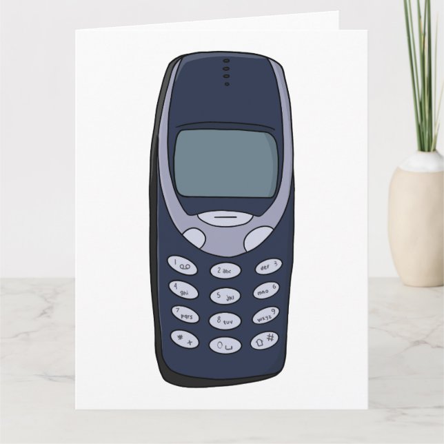 Vintage Cell Phone Card (Front)