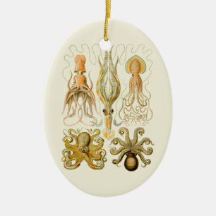 Vintage Cephalopods Ceramic Ornament