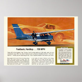 Vintage Cessna Aircraft Poster #2