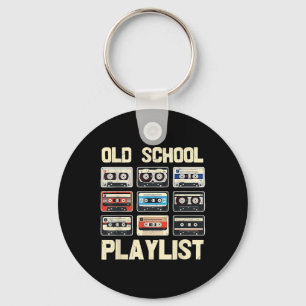Vintage Cette Tape 80s 90s Music Retro Playlist Me Keychain