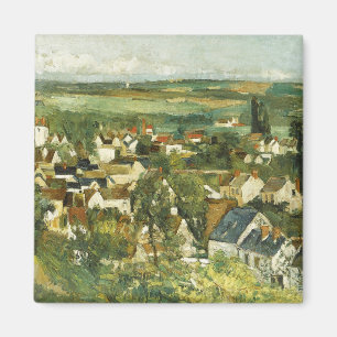 Vintage Cezanne Panoramic view of Auvers-sur-Oise Magnet