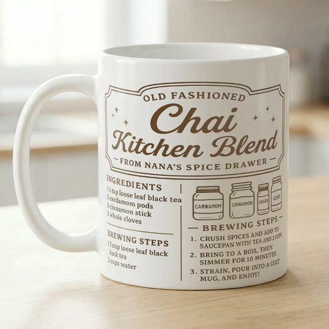 Vintage Chai Kitchen Blend, Spice Recipe Coffee Mug (Creator Uploaded)